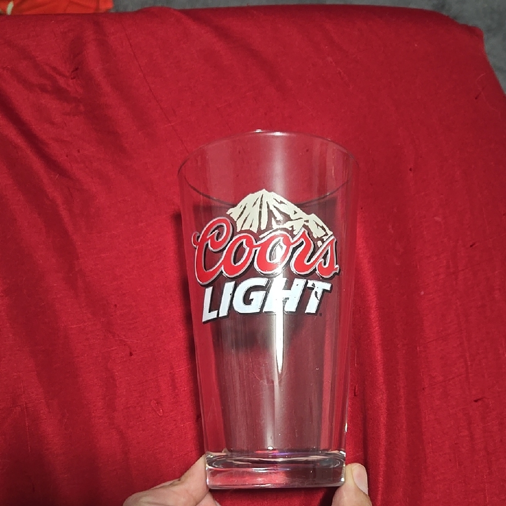 Coors Light Pint Glass - Red and White